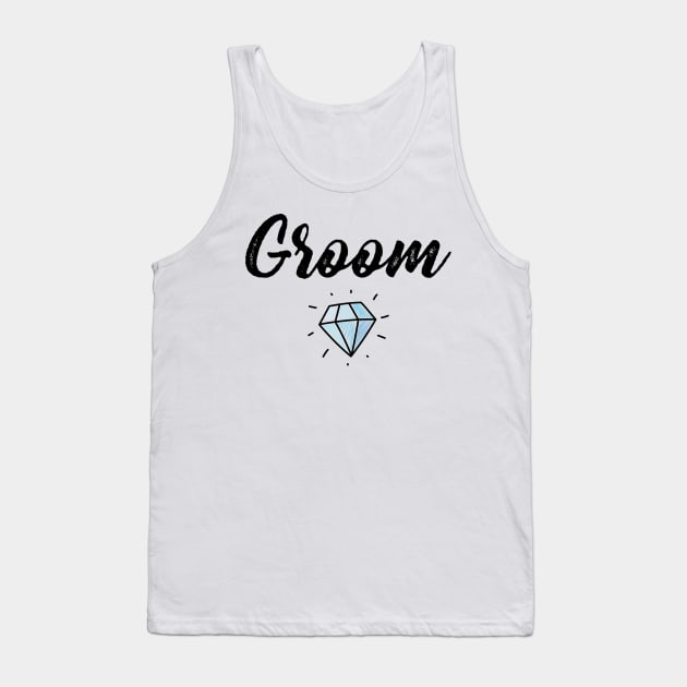 Groom with Diamond Wedding Gift Tank Top by Suniquin